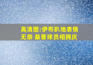 高清图:伊布趴地表情无奈 桑普球员相拥庆